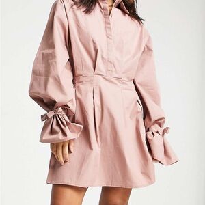 Missguided Blush Long Sleeve Dress